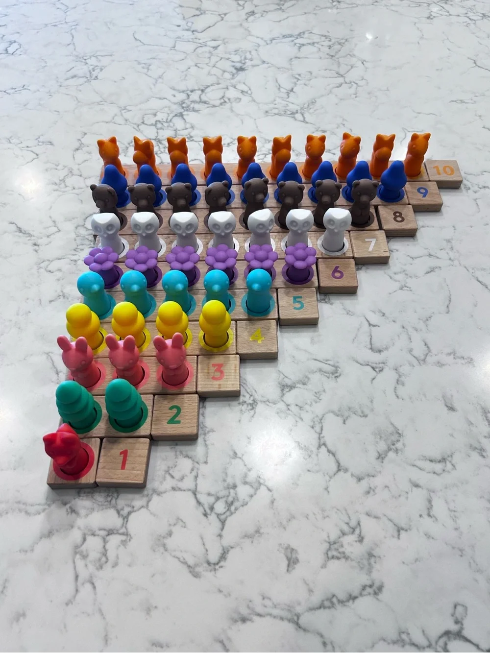 Lovevery Montessori Math Bars and Number Tiles Counting Addition Subtraction Set